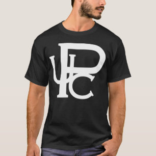 Camiseta UpC Logotipo Branco Americano Childs Pescoço Redon