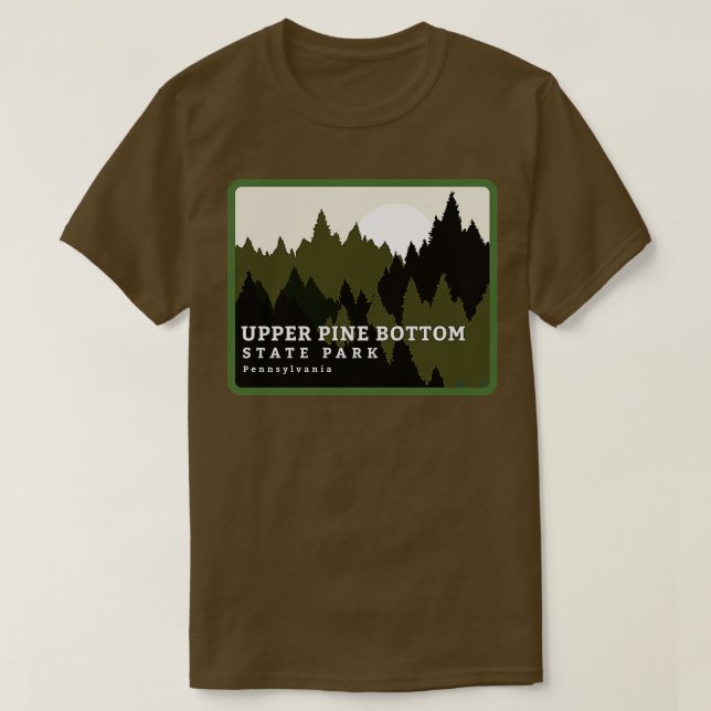Camiseta Upper Pine Botstate Park Pensilvânia Forest S (Frente do Design)