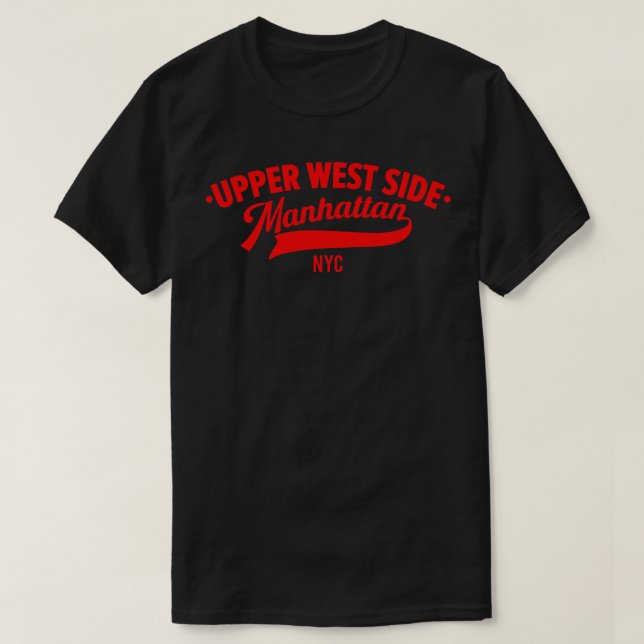 Camiseta Upper West Side Manhattan Minimesi Typo Art NYC Ur (Frente do Design)