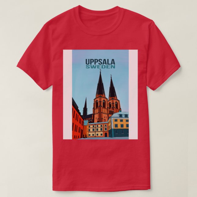 Camiseta Uppsala Suecia (Frente do Design)