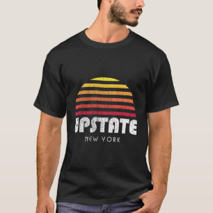 Camiseta Upstate New York Hoodie - Retro Vintage Sunset