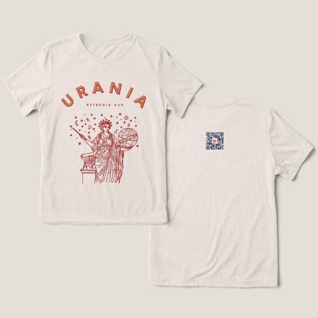 Camiseta Urânia Musa da Astrologia (Design Frente e Verso)