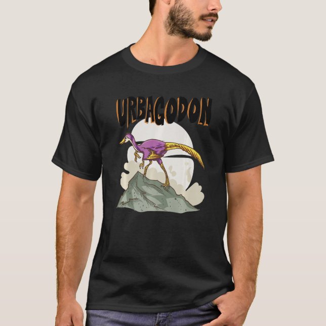 Camiseta Urbacodon Dino Dinosaur Identificação (Frente)