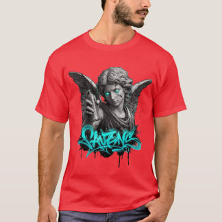 Camiseta Urban Angel Graffiti – Broken Statue Street Art T-