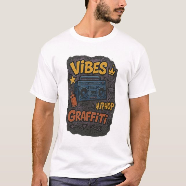 Camiseta Urban Graffiti Energy – Vibrant Streetwear Art Des (Frente)