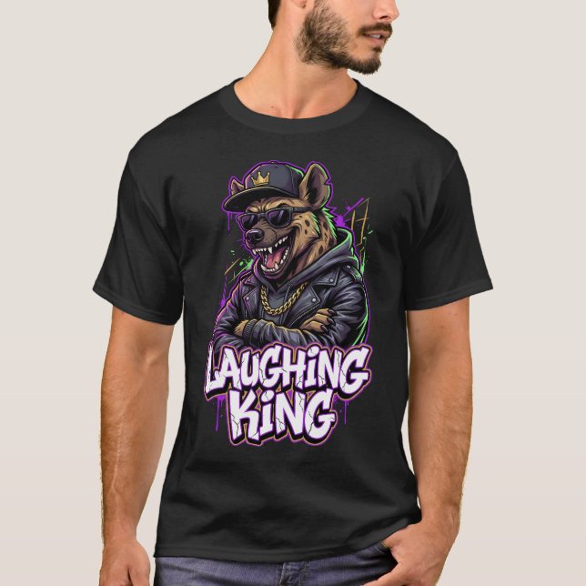 Camiseta Urban Graffiti Hyena Laughing King Wall Art (Frente)