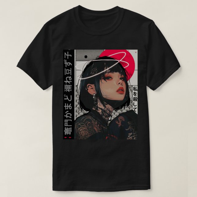 Camiseta Urban Japanese Vaporwave Aesthetic Cool Girl (Frente do Design)