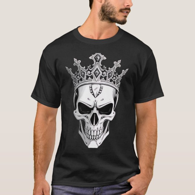 Camiseta Urban Kings Skull with Golden Crown Graphic (Frente)