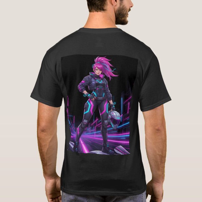 Camiseta Urban Myth Engine – Cyberpunk Machine Legend (Verso)