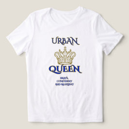 CAMISETA URBAN QUEEN BRAVE , CONFIDENT WOMEN'S WHITE/BLUE