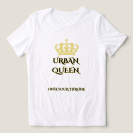 CAMISETA URBAN QUEEN OWN YOUR THROWN WOMEN'S WHITE/BLACK