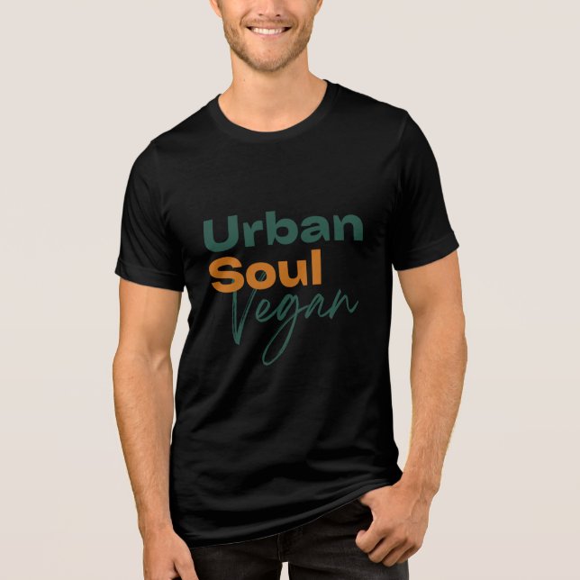 Camiseta Urban Soul Vegan Minimalist Health and Wellness (Frente)