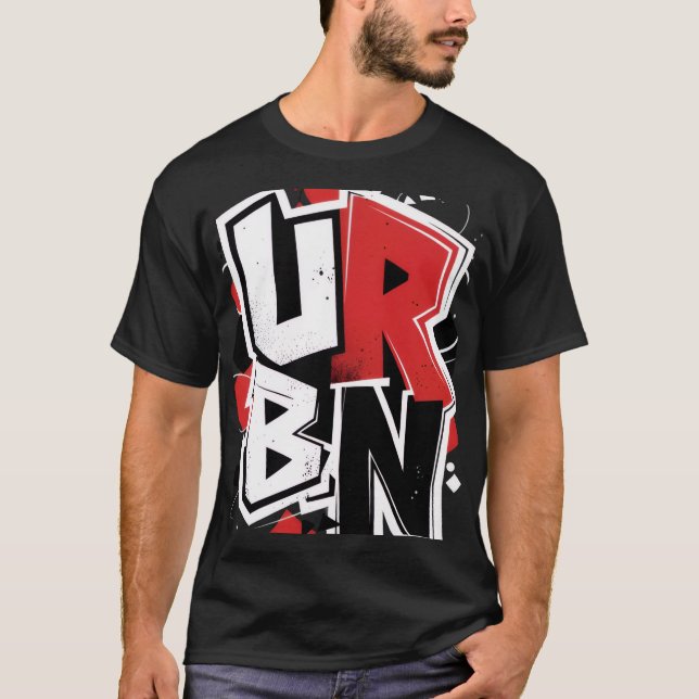 Camiseta Urbana de Arte com Letras de Grafite (Frente)
