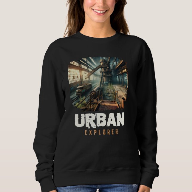 Camiseta Urbanista, URBEX de Edifício Antigo, Cidade Abando (Frente)