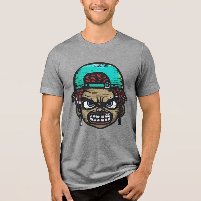 Camiseta Urbano Rebelde: Estilo de Grafite Face (Frente)