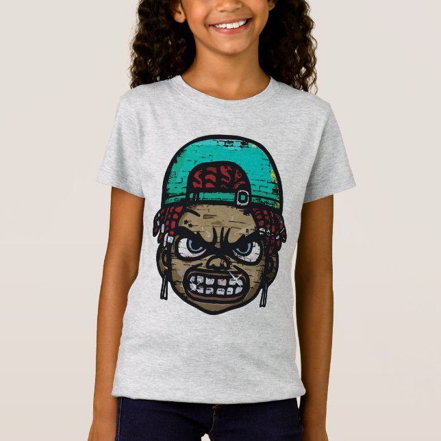 Camiseta Urbano Rebelde: Estilo de Grafite Face (Frente)