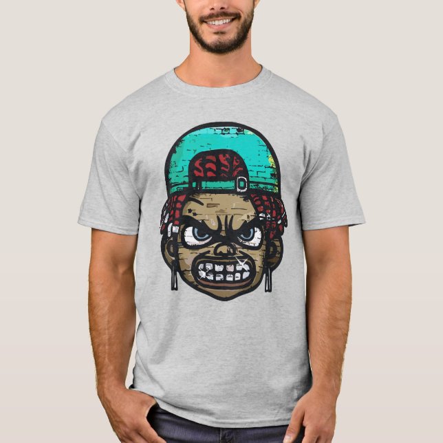 Camiseta Urbano Rebelde: Estilo de Grafite Face (Frente)