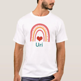 Camiseta Uri Vintage Boho Rainbow