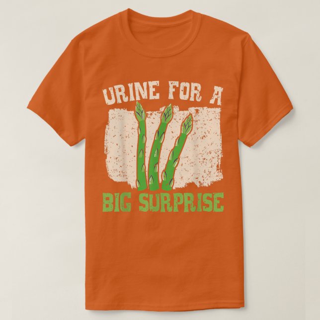 Camiseta Urina Para Uma Grande Surpresa De Aspargos Vegetai (Frente do Design)