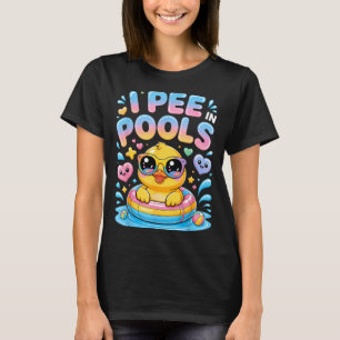 Camiseta Urinar em piscinas divertido sarcástico patinho fo