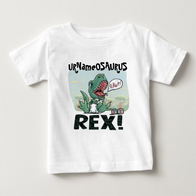 Camiseta URNameOSURUS Rex por Mudge Studios (Frente)