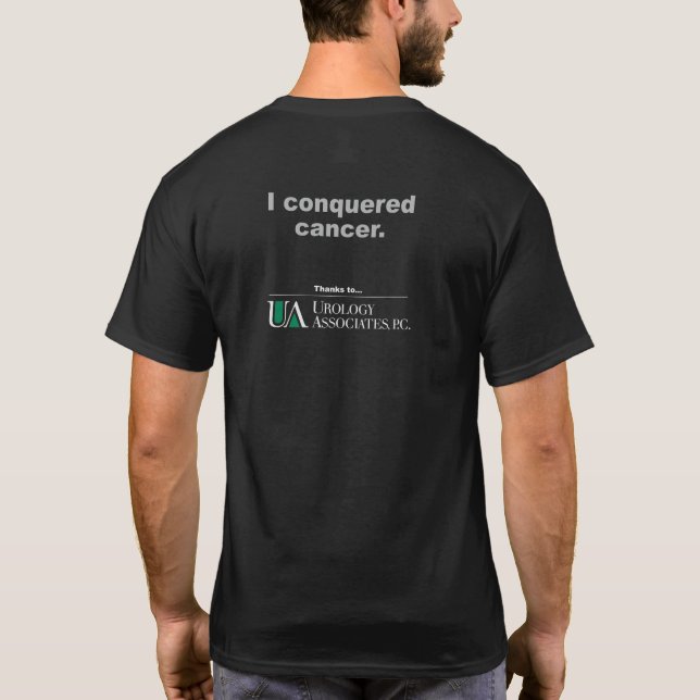 Camiseta Urologia & associados - eu conquistei o cancer (Verso)