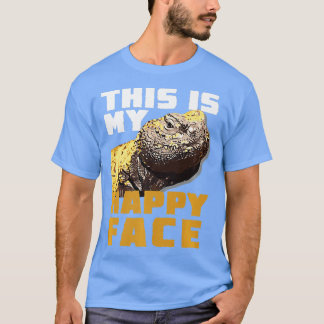Camiseta Uromastyx Este É Meu Rosto Feliz Pet Engraçado Dab