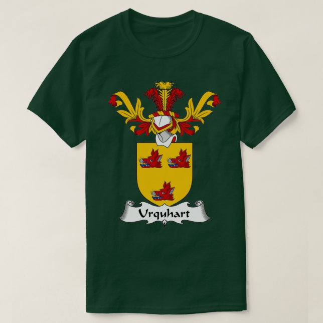 Camiseta Urquhart Coat of Arms Family Crest  (Frente do Design)