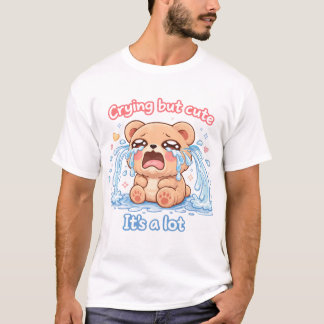 Camiseta Ursa Chorona Kawaii – Meme Fofo de Choro