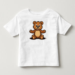Camiseta Ursa de pelúcia de desenho animado fofo sentada