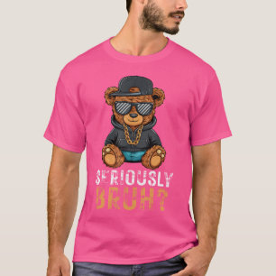 Camiseta Ursa de pelúcia de Hip Hop Seriamente, mano Teddy