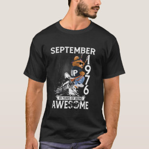 Camiseta Ursa Legends 49º Aniversário Setembro 1976 49 Anos