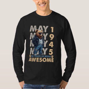 Camiseta Ursa Lendas de 80 Anos de Nascimento Maio de 1945