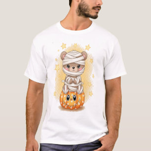 Camiseta Ursa Múmia Fofa de Halloween
