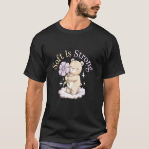 Camiseta Ursa Pastel Forte Força Suave Saúde Mental Q