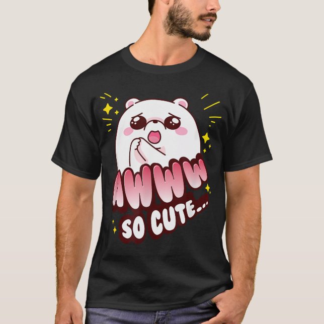 Camiseta Ursa Teddy Fofa Engraçada Aww Tão (Frente)