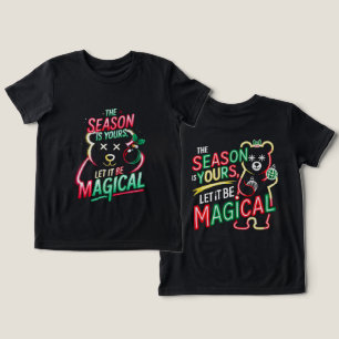 Camiseta Ursas de Natal Mágico Garotas Caprichosas Neon Hol