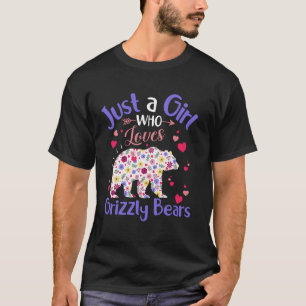 Camiseta Ursas Florais Garotas Mulheres Apenas Uma Garota Q