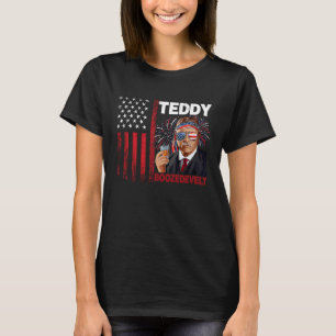 Camiseta Ursinho Boozedevelt Theodore Roosevelt 4 De Julho 