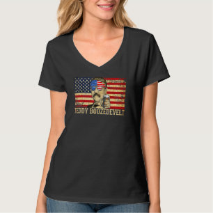 Camiseta Ursinho Boozedevelt Theodore Roosevelt 4 De Julho 