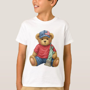 Camiseta Ursinho com a Estátua da Liberdade, por Natasha Us