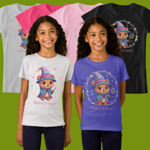 Camiseta Ursinho de Bruxo Fofo Roupas Mágicas Doces
