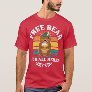 Camiseta Ursinho de cerveja de bebendo de bebendo de cervej