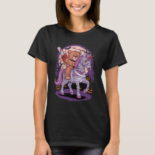 Camiseta Ursinho-de-coroa-unicórnio múmia halloween