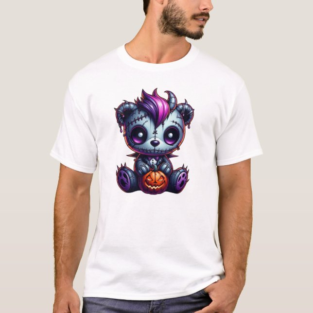 Camiseta Ursinho de esqueleto com pinça (Frente)