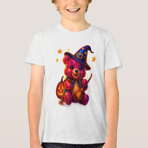 Camiseta Ursinho de Halloween para Crianças Bruxa