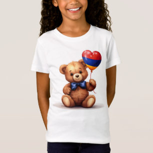 Camiseta ursinho de peluche e balão com a bandeira armênia.