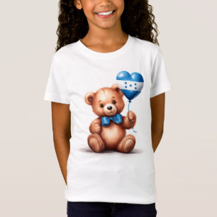 Camiseta ursinho de peluche e balão com a bandeira honduren