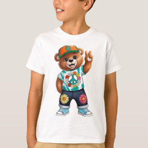 Camiseta Ursinho de pelúcia com roupa casual tranquila 1