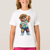 Ursinho de pelúcia com roupa casual tranquila 1